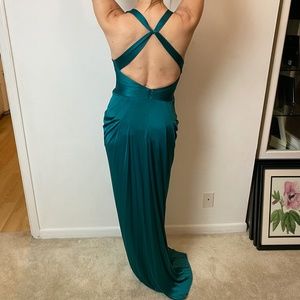 Teal Grecian style gown